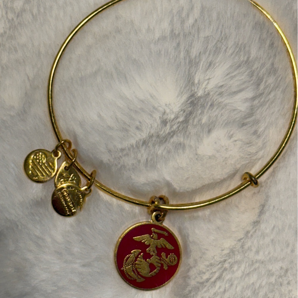 Alex and Ani Marine Corps Charm Bracelet